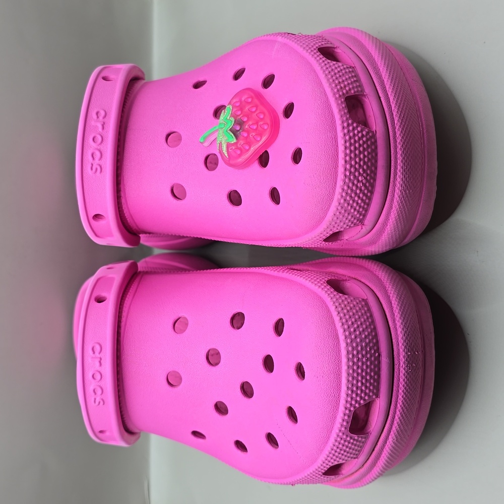 Crocs Classic Bae Platform Clogs Women's Sz 8 Pink Shoes Iconic Comfort Sandals - Picture 5 of 12